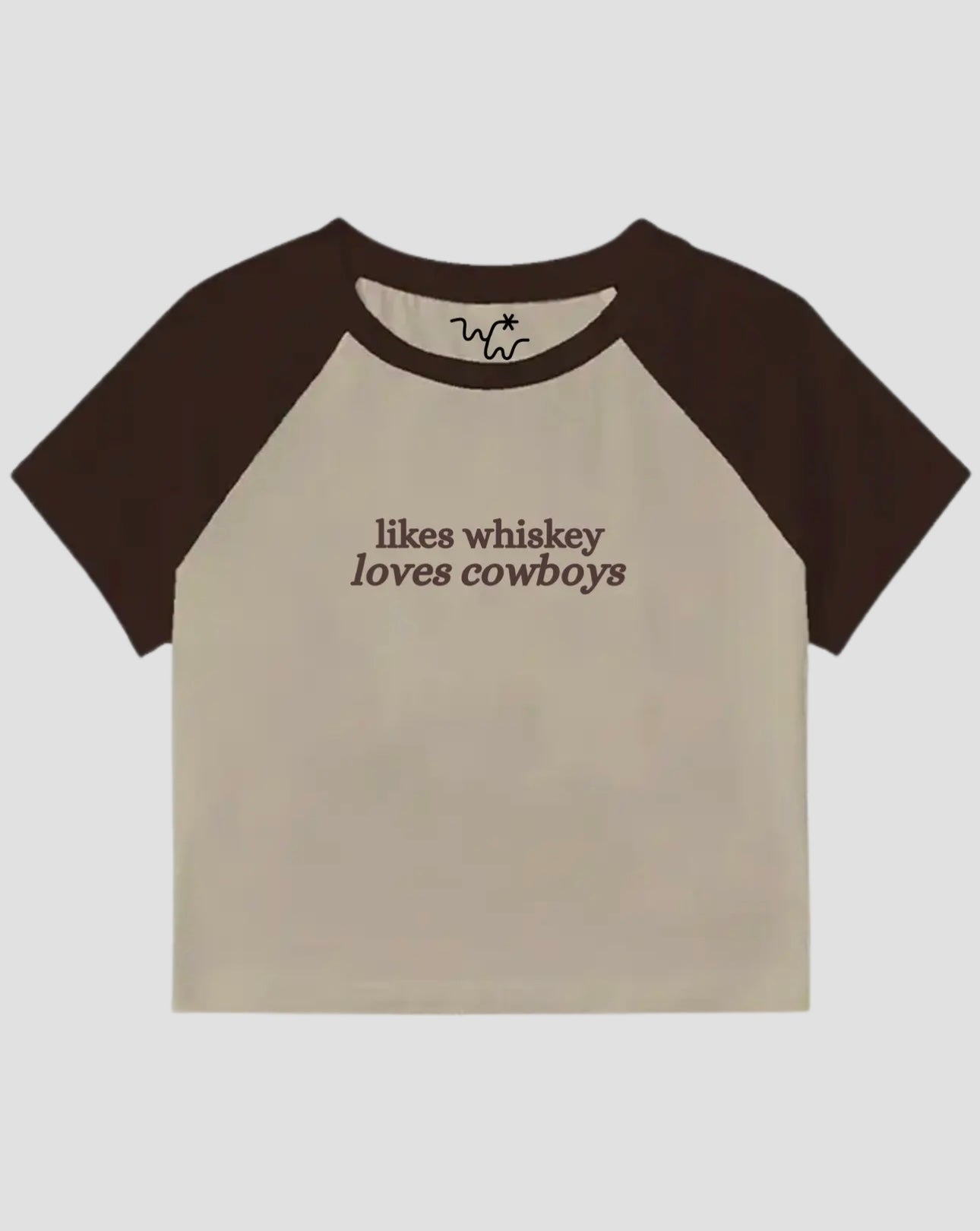 Likes Whiskey,Loves Cowboys-Baby Tee
