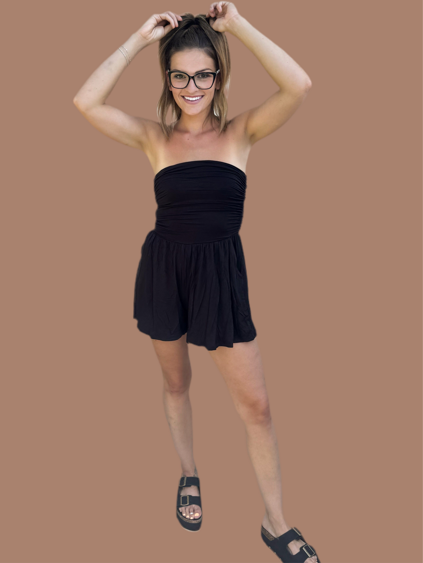 Tube Top Pocket Romper